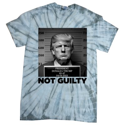 Trump Mug Shot, Trump Not Guilty Pro Trump Supporter Tie-Dye T-Shirt