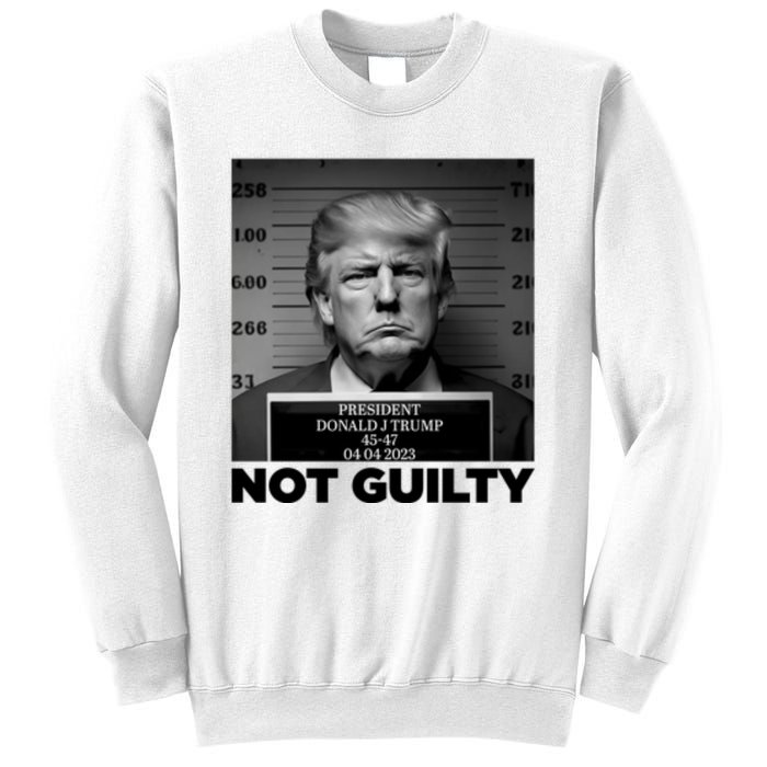 Trump Mug Shot, Trump Not Guilty Pro Trump Supporter Sweatshirt