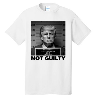 Trump Mug Shot, Trump Not Guilty Pro Trump Supporter Tall T-Shirt