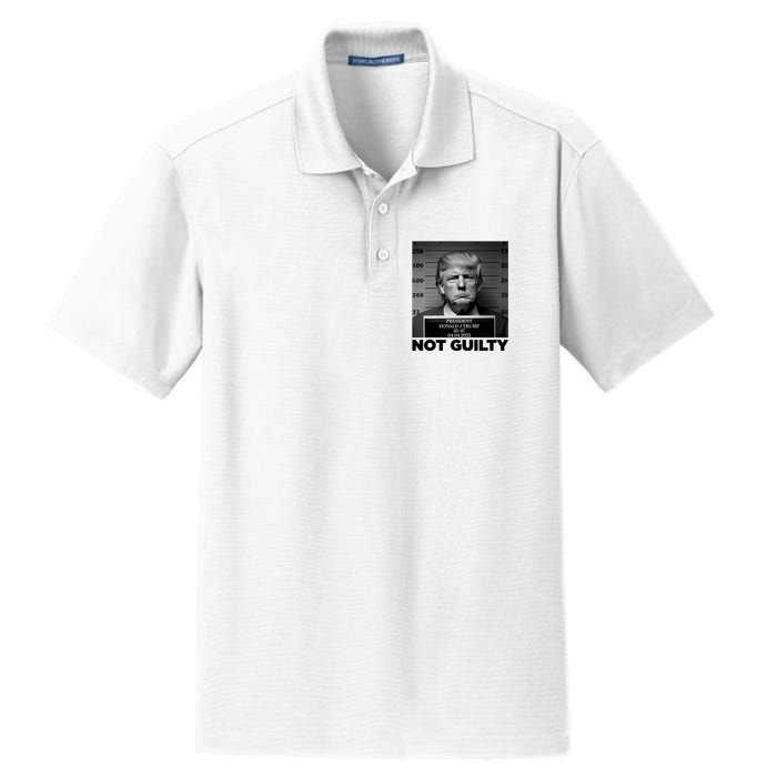 Trump Mug Shot, Trump Not Guilty Pro Trump Supporter Dry Zone Grid Polo