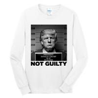 Trump Mug Shot, Trump Not Guilty Pro Trump Supporter Tall Long Sleeve T-Shirt