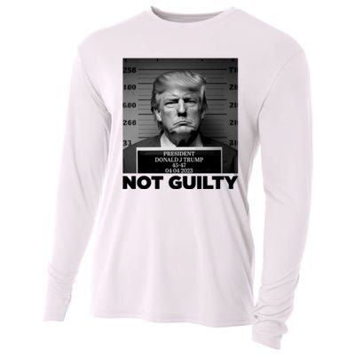 Trump Mug Shot, Trump Not Guilty Pro Trump Supporter Cooling Performance Long Sleeve Crew