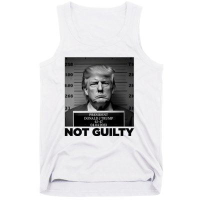 Trump Mug Shot, Trump Not Guilty Pro Trump Supporter Tank Top