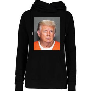 Trump Mugshot Womens Funnel Neck Pullover Hood