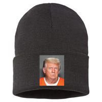 Trump Mugshot Sustainable Knit Beanie