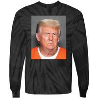 Trump Mugshot Tie-Dye Long Sleeve Shirt