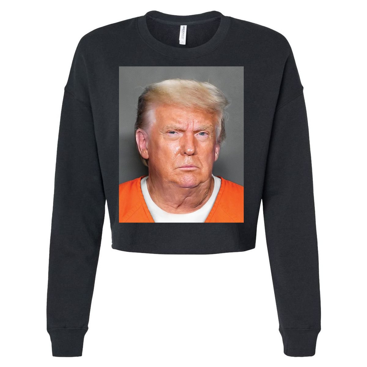 Trump Mugshot Cropped Pullover Crew