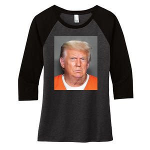 Trump Mugshot Women's Tri-Blend 3/4-Sleeve Raglan Shirt