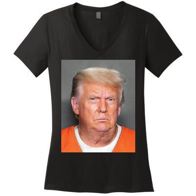 Trump Mugshot Women's V-Neck T-Shirt