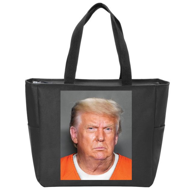 Trump Mugshot Zip Tote Bag