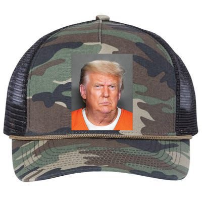 Trump Mugshot Retro Rope Trucker Hat Cap