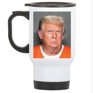 Trump Mugshot Stainless Steel Travel Mug