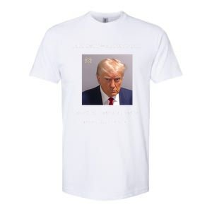 Trump Mug Shot 2024 Election Interference Never Surrender Gift Softstyle CVC T-Shirt