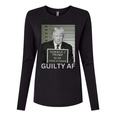 Trump Mug Shot Trump For Prison 2024 Democrat Womens Cotton Relaxed Long Sleeve T-Shirt