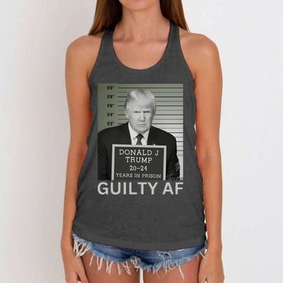 Trump Mug Shot Trump For Prison 2024 Democrat Women's Knotted Racerback Tank