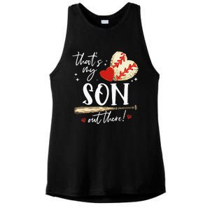 ThatS My Son Out There Baseball Mama Mom Mothers Day Ladies PosiCharge Tri-Blend Wicking Tank