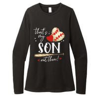 ThatS My Son Out There Baseball Mama Mom Mothers Day Womens CVC Long Sleeve Shirt