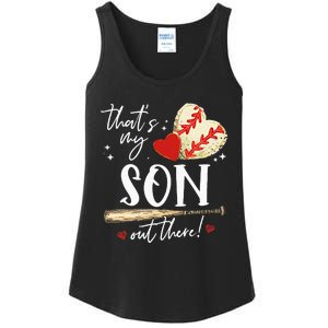 ThatS My Son Out There Baseball Mama Mom Mothers Day Ladies Essential Tank