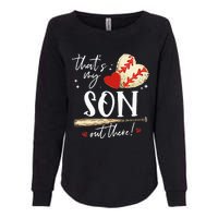 ThatS My Son Out There Baseball Mama Mom Mothers Day Womens California Wash Sweatshirt