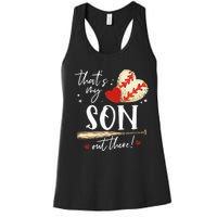 ThatS My Son Out There Baseball Mama Mom Mothers Day Women's Racerback Tank