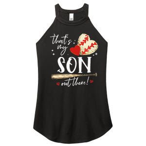 ThatS My Son Out There Baseball Mama Mom Mothers Day Women's Perfect Tri Rocker Tank