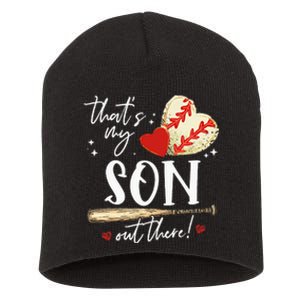 ThatS My Son Out There Baseball Mama Mom Mothers Day Short Acrylic Beanie