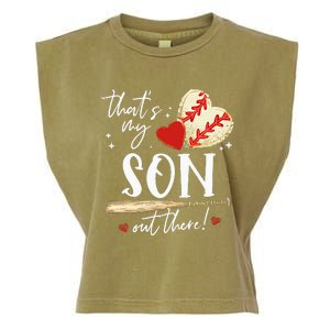 ThatS My Son Out There Baseball Mama Mom Mothers Day Garment-Dyed Women's Muscle Tee