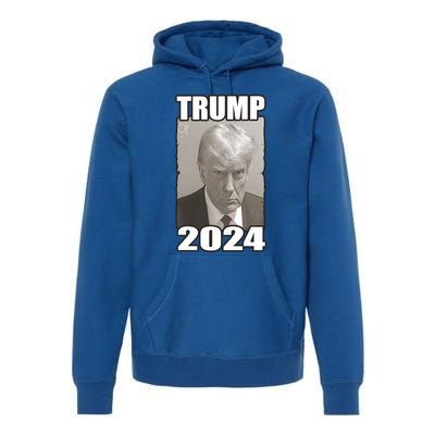 Trump Mug Shot President 2024 Cute Gift Premium Hoodie