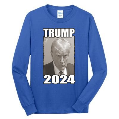 Trump Mug Shot President 2024 Cute Gift Tall Long Sleeve T-Shirt