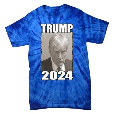 Trump Mug Shot President 2024 Cute Gift Tie-Dye T-Shirt