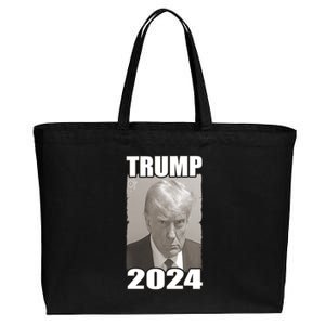 Trump Mug Shot President 2024 Cute Gift Cotton Canvas Jumbo Tote