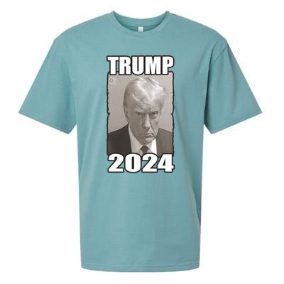 Trump Mug Shot President 2024 Cute Gift Sueded Cloud Jersey T-Shirt