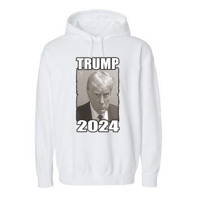 Trump Mug Shot President 2024 Cute Gift Garment-Dyed Fleece Hoodie