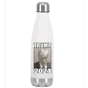 Trump Mug Shot President 2024 Cute Gift Stainless Steel Insulated Water Bottle