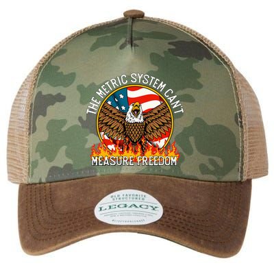 The Metric System CanT Measure Freedom Eagle Usa Flag Meme Legacy Tie Dye Trucker Hat