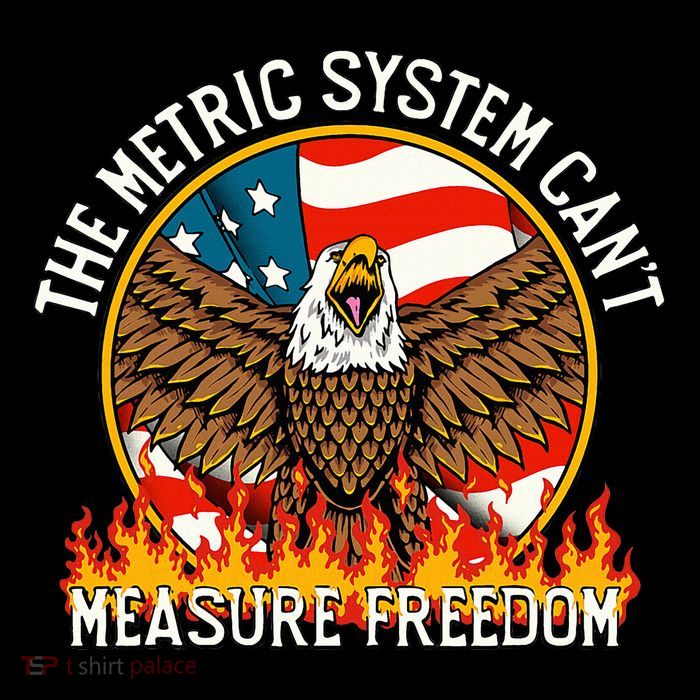 The Metric System CanT Measure Freedom Eagle Usa Flag Meme Flatbill Hat