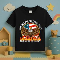 The Metric System CanT Measure Freedom Eagle Usa Flag Meme Toddler T-Shirt