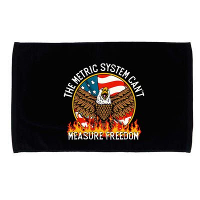 The Metric System CanT Measure Freedom Eagle Usa Flag Meme Microfiber Hand Towel