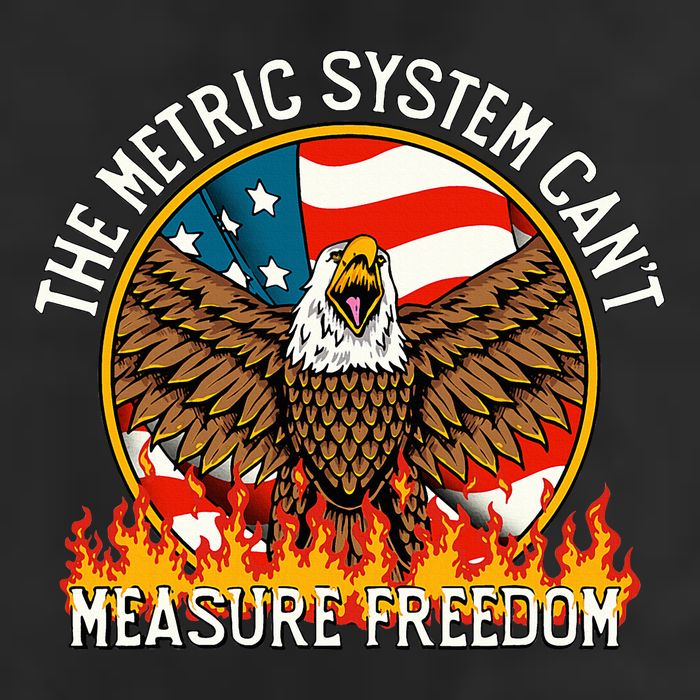 The Metric System CanT Measure Freedom Eagle Usa Flag Meme Microfiber Hand Towel