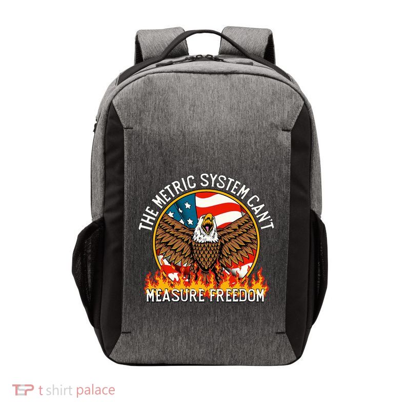The Metric System CanT Measure Freedom Eagle Usa Flag Meme Vector Backpack