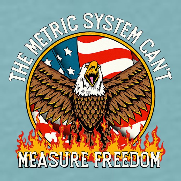 The Metric System CanT Measure Freedom Eagle Usa Flag Meme Sueded Cloud Jersey T-Shirt