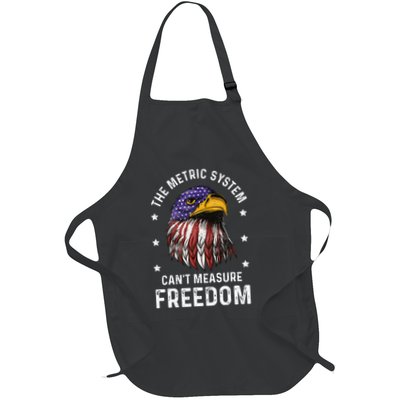 The Metric System CanT Measure Freedom 4th Of July Full-Length Apron With Pockets
