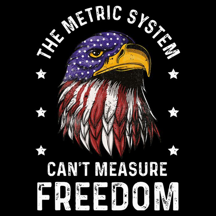 The Metric System CanT Measure Freedom 4th Of July Drawstring Bag