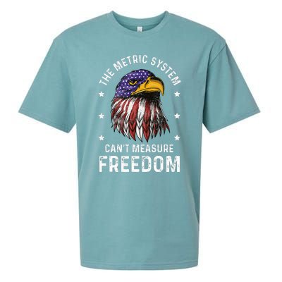 The Metric System CanT Measure Freedom 4th Of July Sueded Cloud Jersey T-Shirt