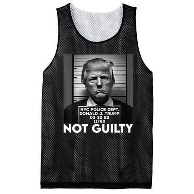 Trump Mug Shot, Trump Not Guilty Pro Trump Supporter Mesh Reversible Basketball Jersey Tank