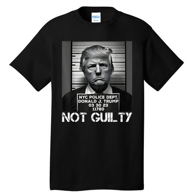 Trump Mug Shot, Trump Not Guilty Pro Trump Supporter Tall T-Shirt