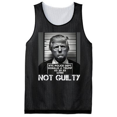 Trump Mug Shot, Trump Not Guilty Pro Trump Supporter Mesh Reversible Basketball Jersey Tank