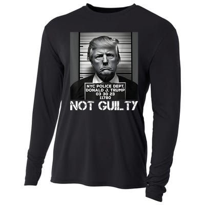 Trump Mug Shot, Trump Not Guilty Pro Trump Supporter Cooling Performance Long Sleeve Crew