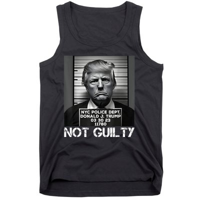 Trump Mug Shot, Trump Not Guilty Pro Trump Supporter Tank Top