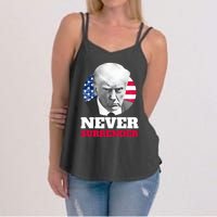 Trump Mug Shot Never Surrender Women's Strappy Tank